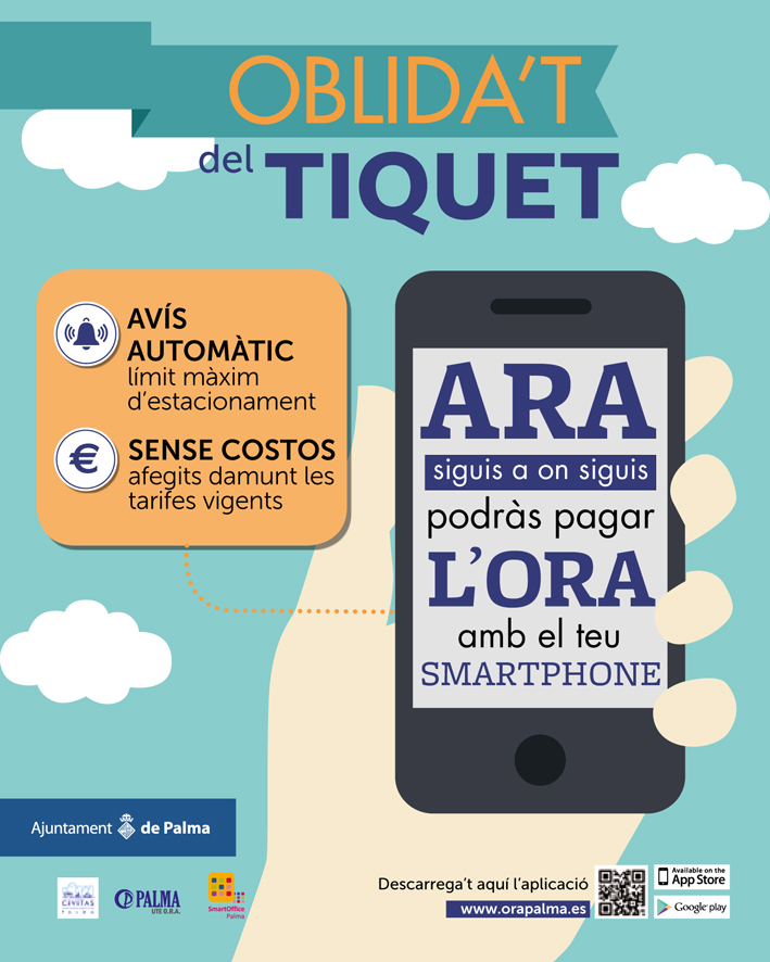Cort presenta una nova aplicació que permet abonar el tiquet de l'ORA des del telèfon mòbil
